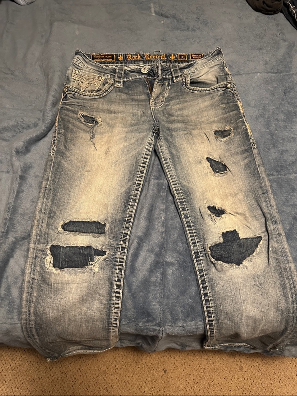 Rock Revival Mens sz 31 Norman Straight Jeans